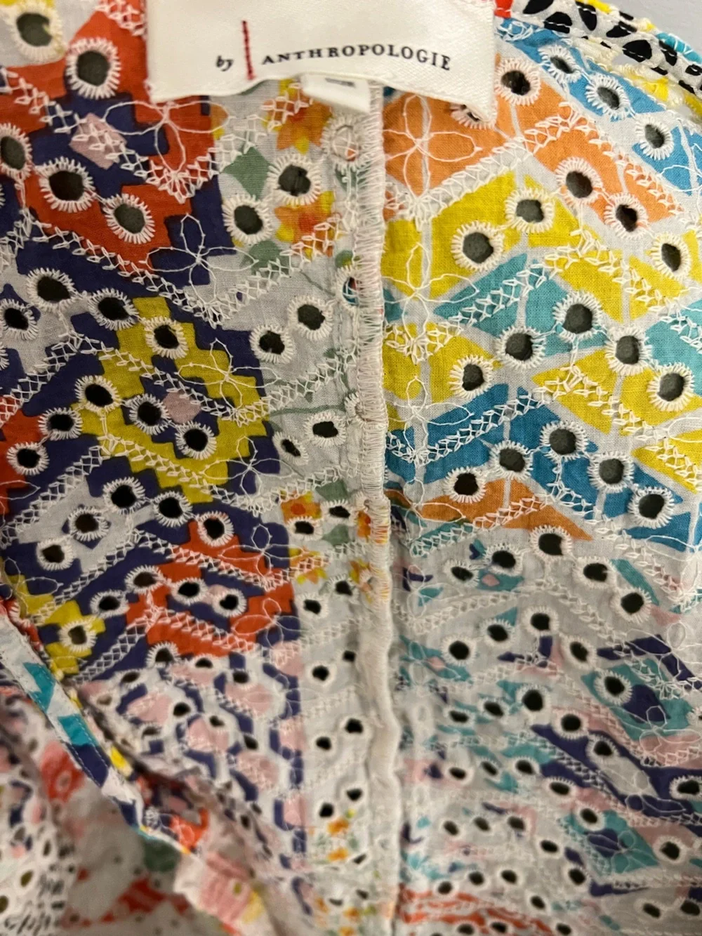 Anthropologie Rayne Patchwork Eyelet Kimono - Picture 5 of 6